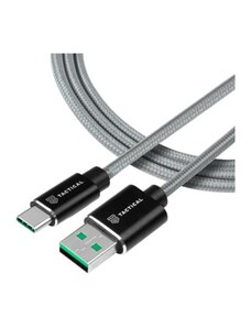 Tactical Fast Rope Aramid Nabíjací Kábel USB-A to USB-C 1m šedá 8596311153235