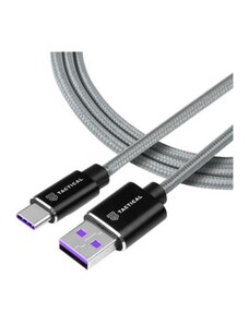 Tactical Fast Rope Aramid Nabíjací Kábel USB-A to USB-C 1m šedá 8596311153228