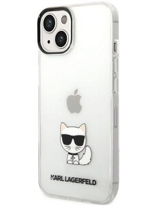 Apple iPhone 14 Plus Etui mit Karl Lagerfeld Choupette-Logo transparent KLHCP14MCTTR