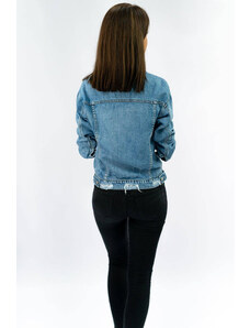 M.B.J. Svetlo modrá krátka dámska džínsová bunda (SF355 #)