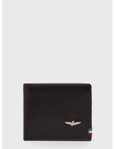 Kožená peňaženka Aeronautica Militare pánsky, hnedá farba, AM101