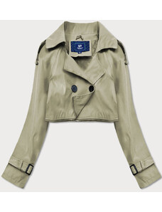 Ann Gissy Dvojradový kabát v khaki farbe s opaskom (AG3-011)