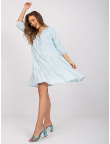 FPrice Dámske šaty-D74501M30214L155-svetlo modré