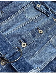 HELLO MISS Svetlomodrá krátka džínsová bunda s opaskom (CK1914)