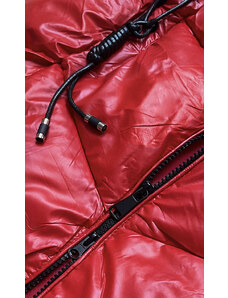 S'WEST Lesklá červená vesta s kapucňou (B8025-4)