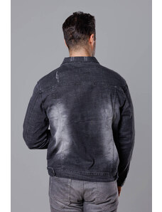 J.STYLE Čierna pánska džínsová bunda (MJ525N)