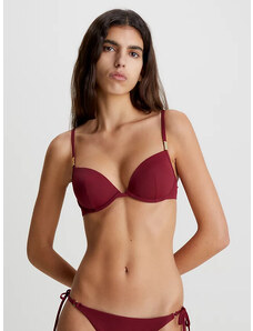 Dámska plavková podprsenka bikini KW0KW02278 XN0 bordová - Calvin Klein