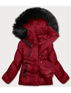 J.STYLE Červená dámska zimná bunda s kapucňou (5M738-270)