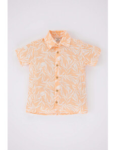 DEFACTO Regular Fit Tropical Patterned Short Sleeve Shirt