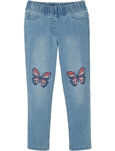 bonprix Dievčenské džínsové legíny, farba modrá