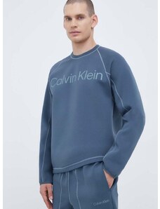 Tréningová mikina Calvin Klein Performance šedá farba, s potlačou