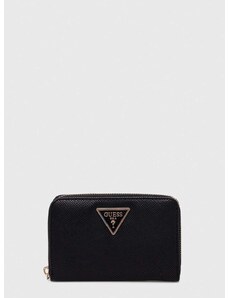 Peňaženka Guess LAUREL dámsky, čierna farba, SWZG85 00400