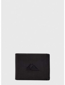 Kožená peňaženka Quiksilver pánsky, čierna farba