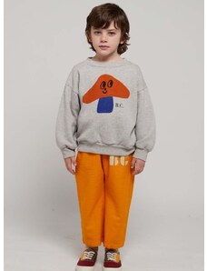 Detské bavlnené tepláky Bobo Choses oranžová farba, s potlačou