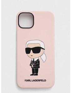 Puzdro na mobil Karl Lagerfeld iPhone 14 Plus 6,7 ružová farba