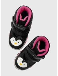 Detské zimné topánky Geox B363WA 054FU B FLANFIL B ABX čierna farba