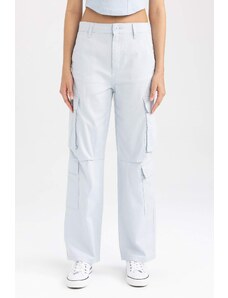 DEFACTO Coool Straight Fit Cargo Gabardine Trousers
