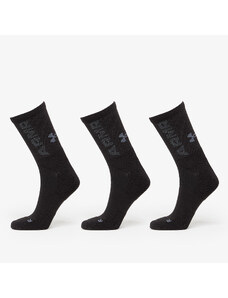 Pánske ponožky Under Armour 3-Maker Cushioned Mid-Crew 3-Pack Socks Black