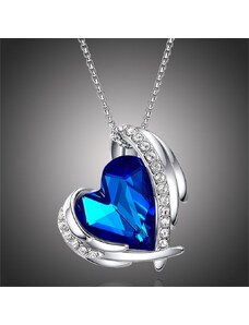 Éternelle Náhrdelník Swarovski Elements Amorita Sapphire Blue