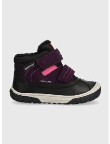 Detské zimné topánky Geox B262LD 022FU B OMAR WPF fialová farba