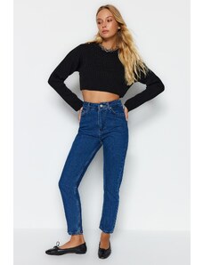 Trendyol Collection Indigo Mom Jeans s vysokým pásom