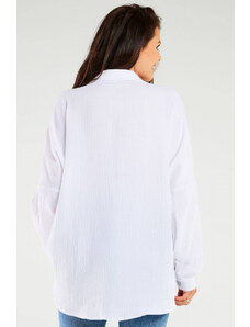 Košeľa s dlhým rukávom M264 biela - Infinite You