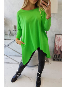K-Fashion Oversize blúzka svetlo zelená