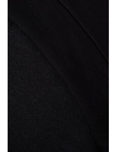 K-Fashion Mikina s kapucňou a nášivkami čierna