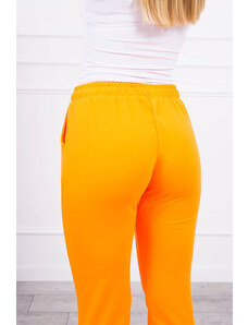 K-Fashion Bavlnené nohavice oranžové neónové
