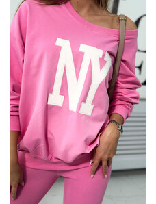 K-Fashion Bavlnená mikina + legíny ružový