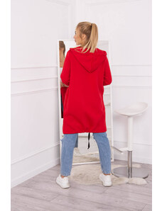 K-Fashion Zateplená bunda s kapucňou červená
