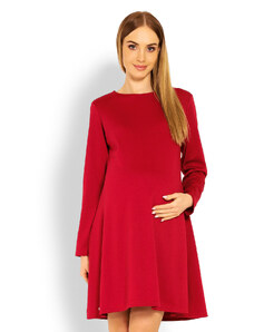 Dámske tehotenské šaty 1359 Červená - PeeKaBoo