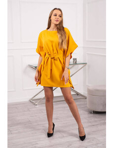 K-Fashion Nadmerné horčicové batwingové šaty