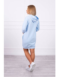 K-Fashion Šaty s kapucňou v modrej farbe