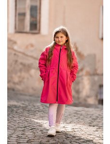 LALAHOP Detská softshellová bunda so záhybmi a kapucňou
