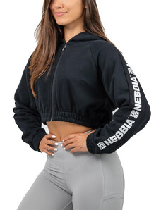 Mikina s kapucňou Nebbia Cropped Zip-Up Hoodie ICONIC 2540110 S