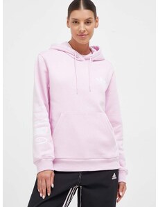 Mikina adidas Originals dámska, ružová farba, s kapucňou, jednofarebná