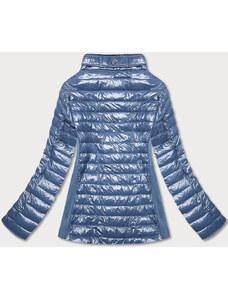 MINORITY Modrá dámska lesklá bunda (7210-305)