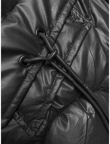 S'WEST Čierna vypasovaná vesta s kapucňou (B8172-1)