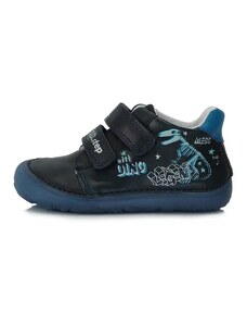 Detské chlapčenské kožené topánky Barefoot D.D.step royal blue S073-328A