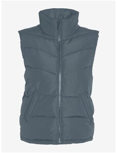 Grey Ladies Quilted Vest Noisy May Dalcon - Ladies