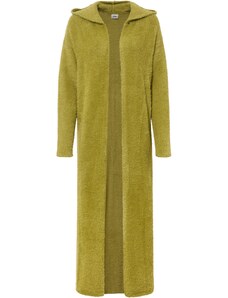 bonprix Pletený kabát z mäkkého vlákna, farba zelená