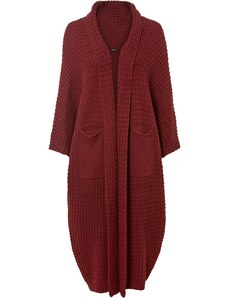 bonprix Dlhý pletený sveter, farba červená, rozm. 48/50