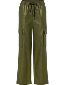 bonprix Koženkové nohavice, farba zelená, rozm. 44