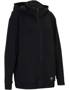 bonprix Mikinová bunda s kapucňou, s modálom, ultrasoft, farba čierna