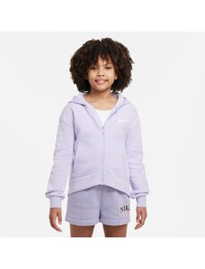 Nike Sportswear Club Fleece Big Kids (Girls) Full-Zip Hoodie PURPLE