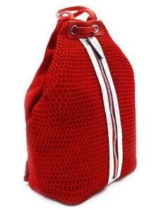 Červený moderný zipsový dámsky batoh Kilie