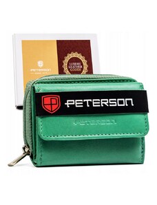 Peterson Dámska kožená peňaženka PTN RD-210-MCL L.BLUE
