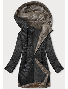 S'WEST Čierna dámska bunda s odopínacou kapucňou (B8218-1)