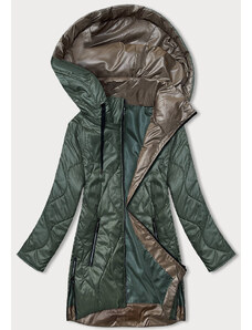 S'WEST Tmavozelená dámska bunda s odopínacou kapucňou (B8218-10)